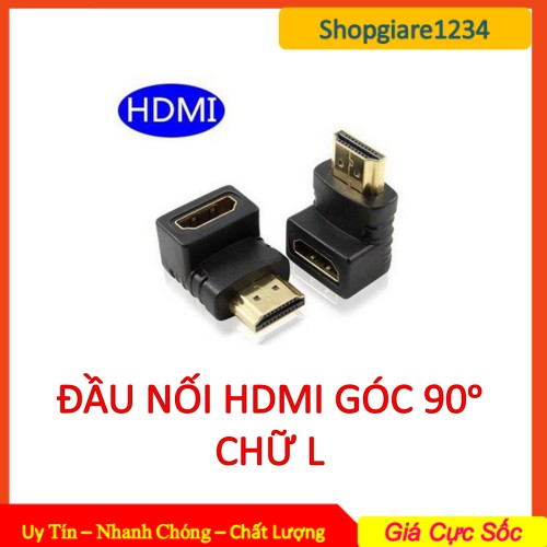 [Mã ELFLASH3 hoàn 10K xu đơn 20K] Đầu nối HDMI đổi góc 90 (chữ L)