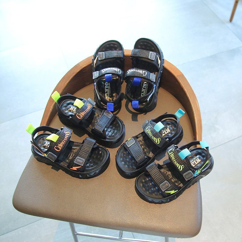 Sandal cao cấp cho bé trai, bé gái đi học khâu đế có size 26 -41 siêu bền êm chân quai dán tùy chỉnh (6606)