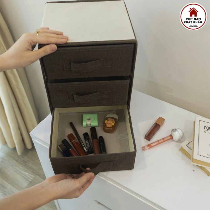 Tủ Vải Mini Sang Trọng Xuất Hàn Quốc Phong Cách Châu Á [Hàng Xuất]