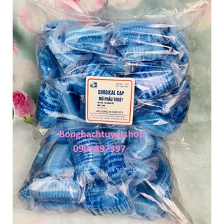Nón trùm tóc bằng vải không dệt AN PHÚ được tiệt trùng 50 cái/ bịch – Mũ phẩu thuật An Phú – Nón con sâu bịch 50 cái