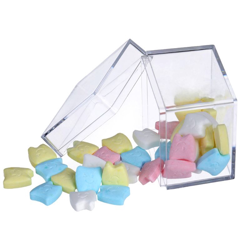 ✿INF✿Storage Box Jewelry Display Clear Acrylic 5 Sided Jewelry Display Storage Box