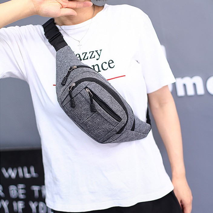 Túi đeo chéo nam , túi bao tử mini vải Canvas phong cách Streetwear đường phố TC99 | BigBuy360 - bigbuy360.vn
