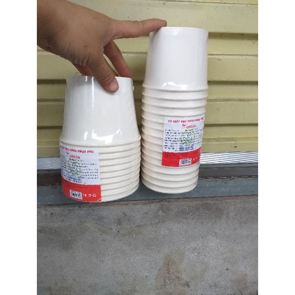 #Giá hủy diệt# Cốc, ly, bát, tô giấy trắng sử dụng 1 lần - bột giấy nguyên chất, an toàn tiện lợi, đựng được đồ nóng