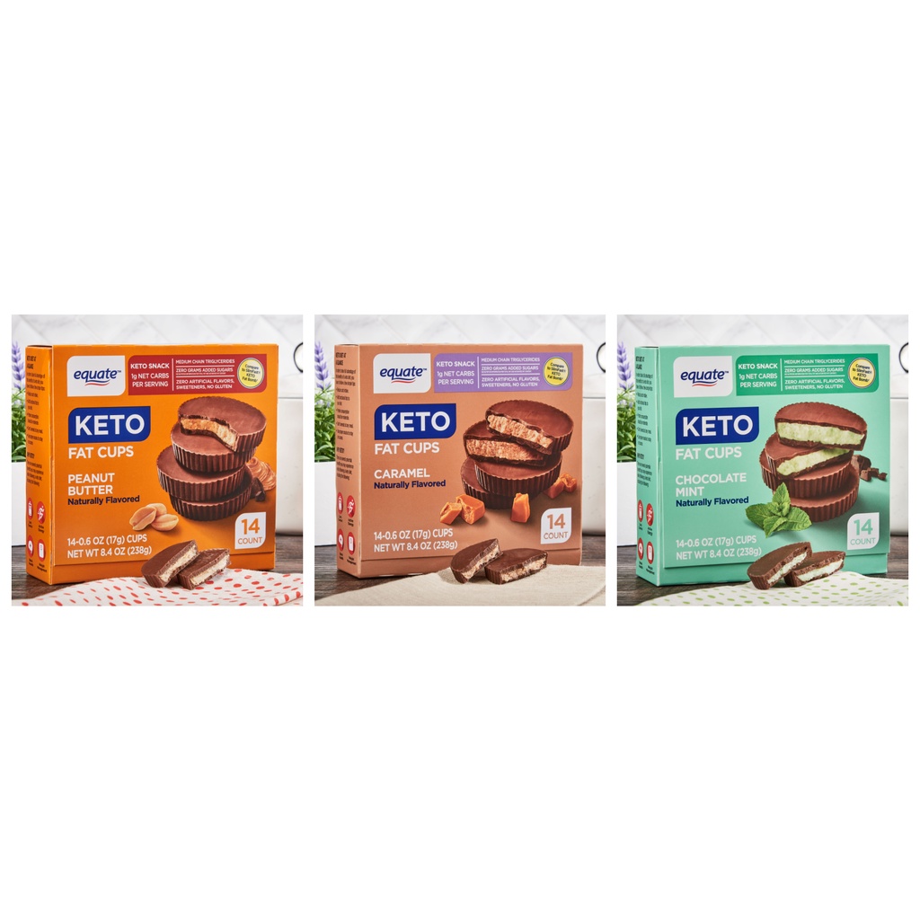 Bánh Keto giảm cân Equate gói lẻ 17g/ Hàng nhập Mỹ - Keto - 0g Added Sugar - Protein