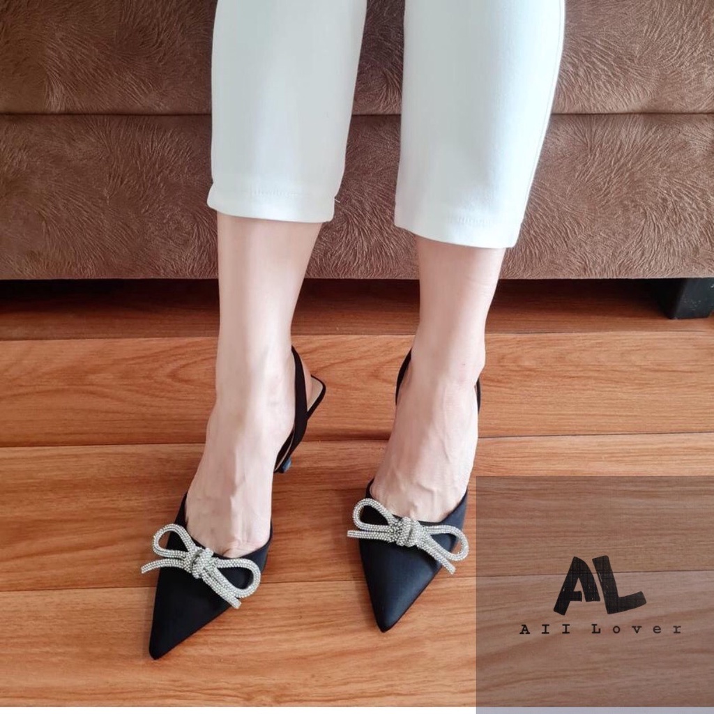 GIÀY THỜI TRANG ALI LOVER - GIÀY CAO GÓT BÍT MŨI 7 PHÂN - SỤC NỮ HỞ HẬU QUAI THUN - AG220828