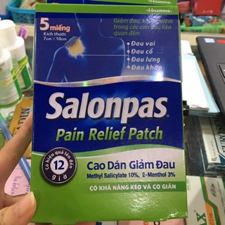 Cao dán salonpas pain Relief Patch ( màu da hộp 5m -3m)