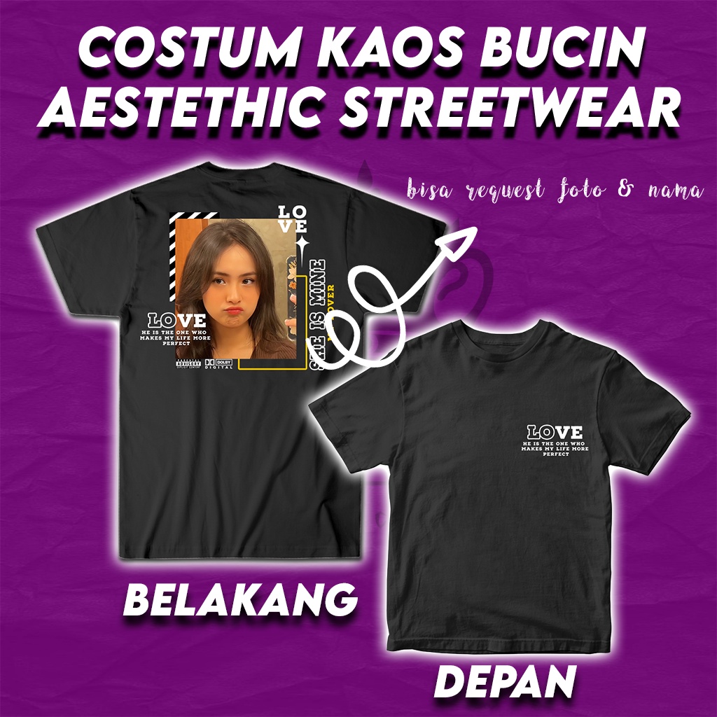 Aesthetic Áo Thun In Ảnh Bucin Tùy Chỉnh / Màn Hình Đơn Vị / DTF Premium SIZE M - XXL Unisex