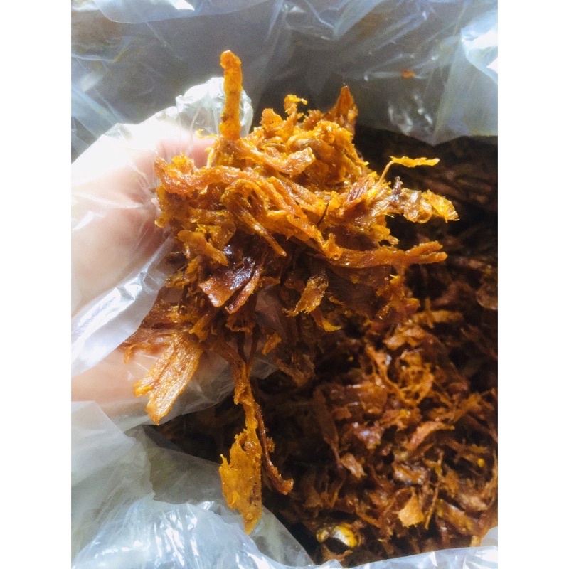 1 túi zip 200g khô mực xé cay 36k