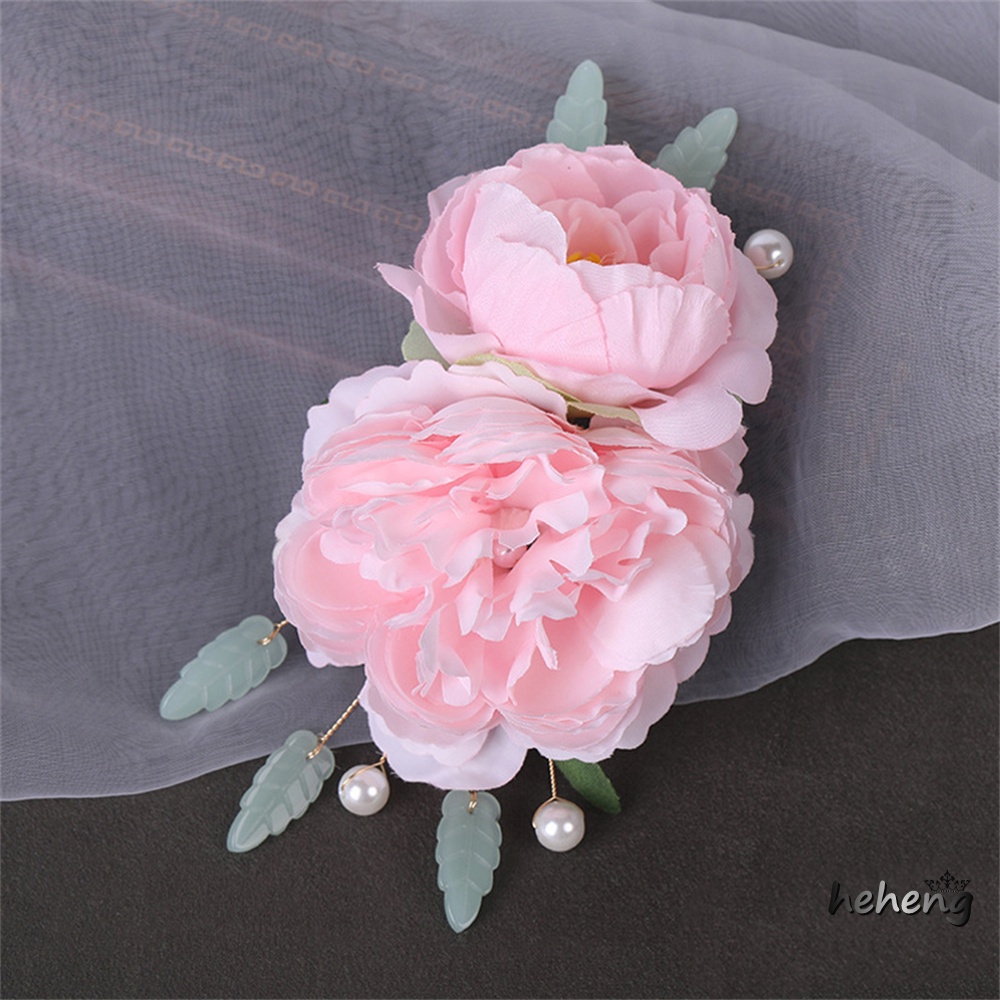 Kẹp Tóc Trang Trí Hoa Lụa Thời Trang Trung Hoa Cho Nữ