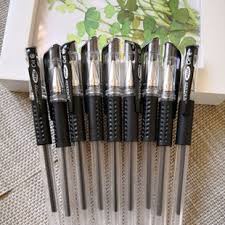 Bút bi bút gel 0.5mm cao cấp mực đều - 2 ngòi bút nước xanh đen đỏ