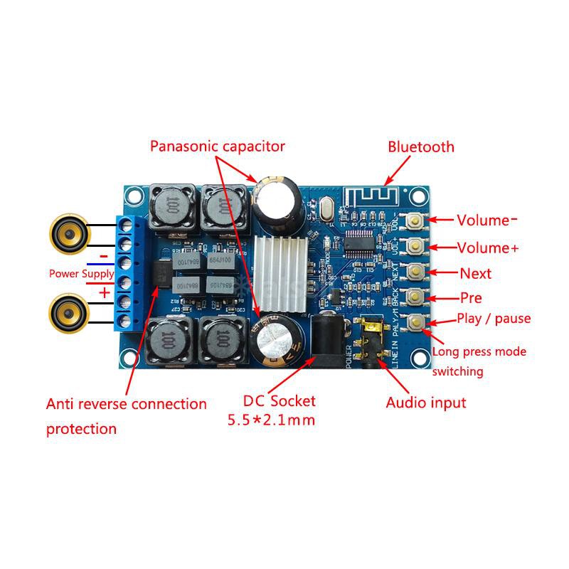 DG Mạch chuyển đổi Bluetooth 50Wx2