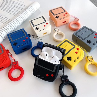 Ốp cho hộp tai nghe không dây bằng Silicone hình máy chơi game hoạt hình Apple AirPods