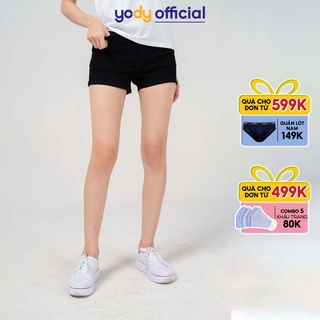 Quần sooc nữ YODY short ngắn jeans dáng ôm cá tinh SJN4010