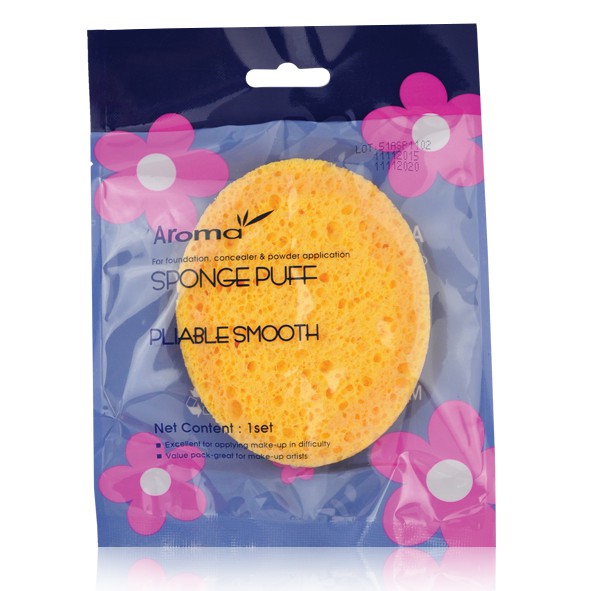 Bông rửa mặt bọt biển Massage Aroma Sponge Puff Hàn Quốc 7g