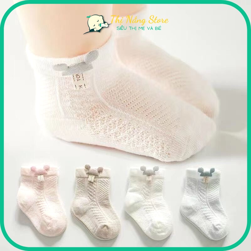 Tất lưới hình Mickey đáng yêu cho bé, Vớ lưới mùa hè cho bé 0-3 tuổi  Thị Nắng Store