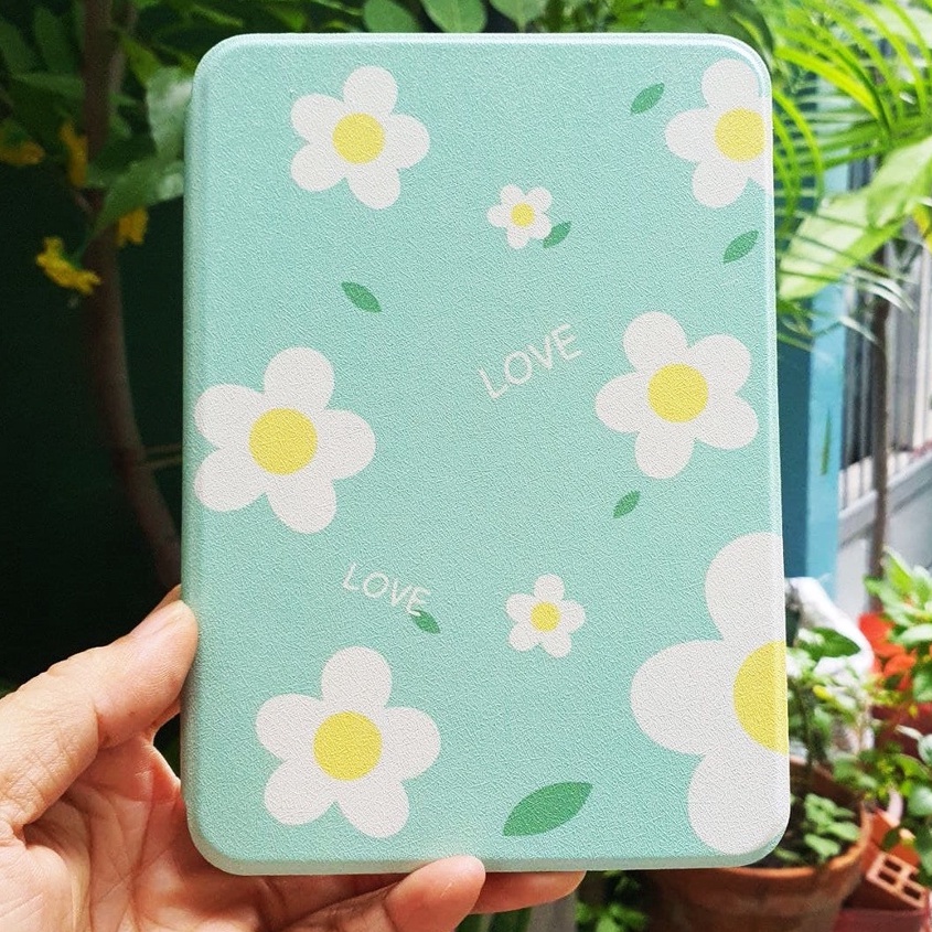 Bao Da Kindle Paperwhite 4 Hít Nam Châm Hoạ Tiết Phong Cách Mùa Thu Giả Da Trơn Mịn - Phụ Kiện Xaha