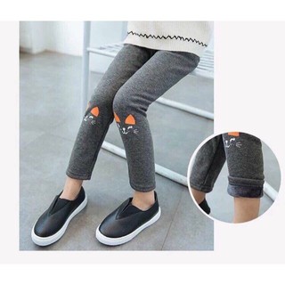 QUẦN LEGGING MÈO LÓT LÔNG CHO BÉ