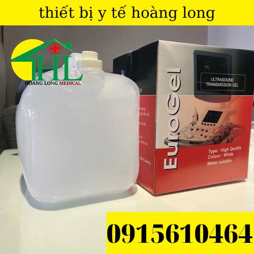 Gel siêu âm EUROGEL màu trắng can 5 lít