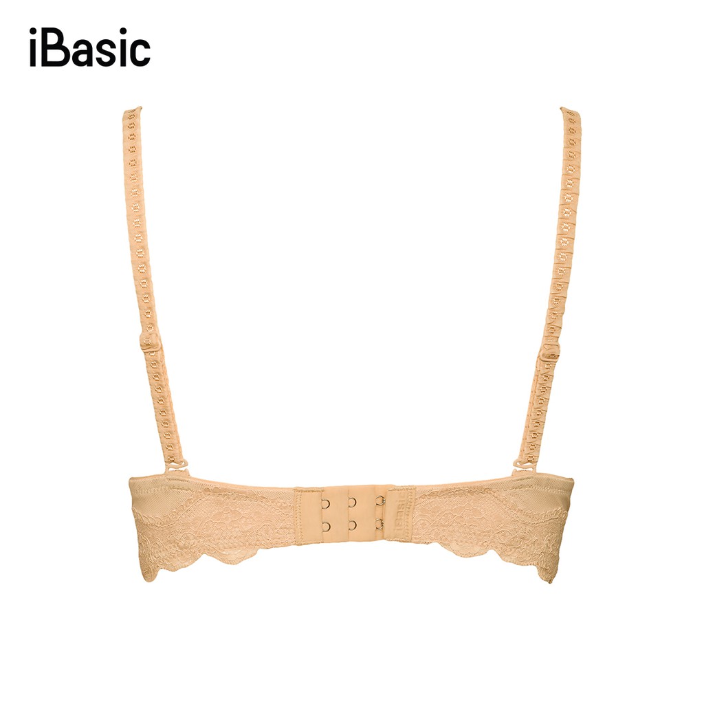 [MUA ÁO TẶNG QUẦN] Áo ngực ren có gọng mút dày T-shirt iBasic BRAW073