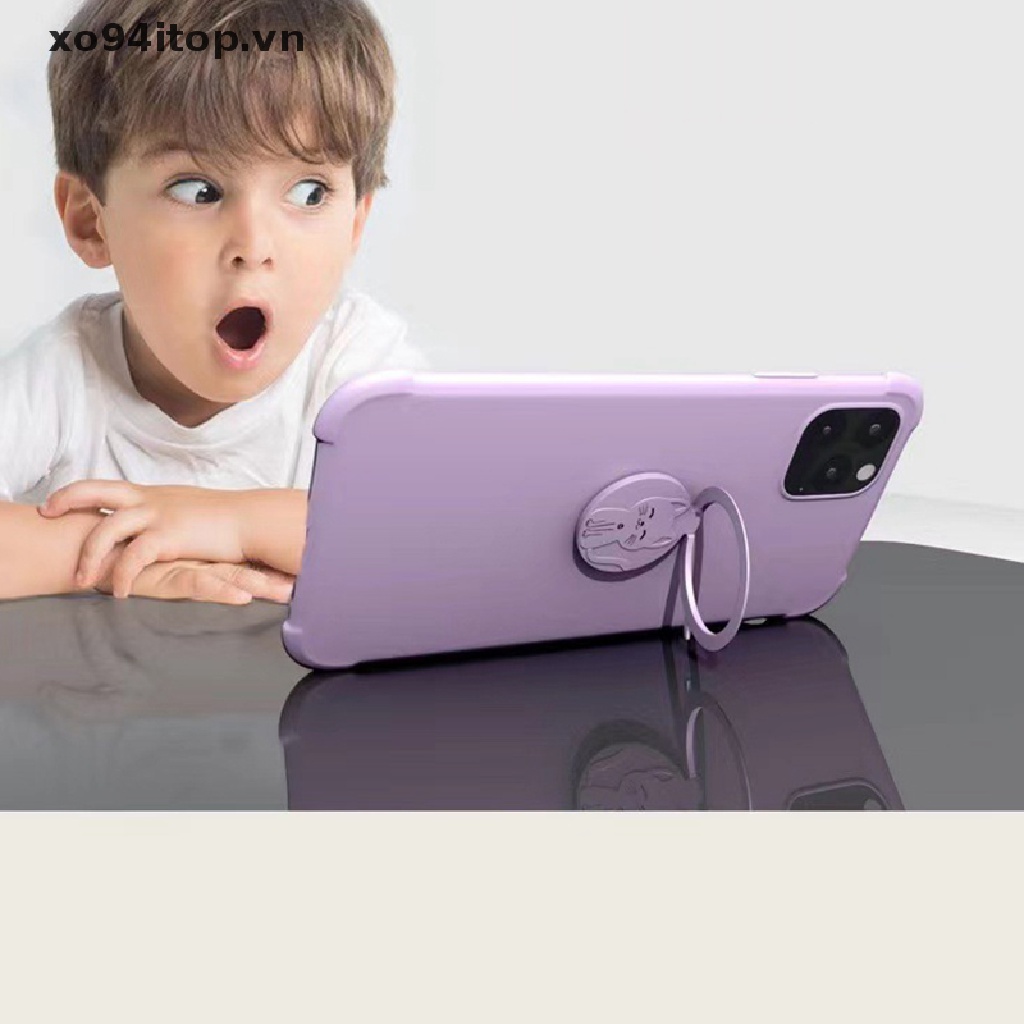 Nhẫn Móc Ngón Tay Giữ Điện Thoại Xoay 360 Độ Hình Mèo Dễ Thương