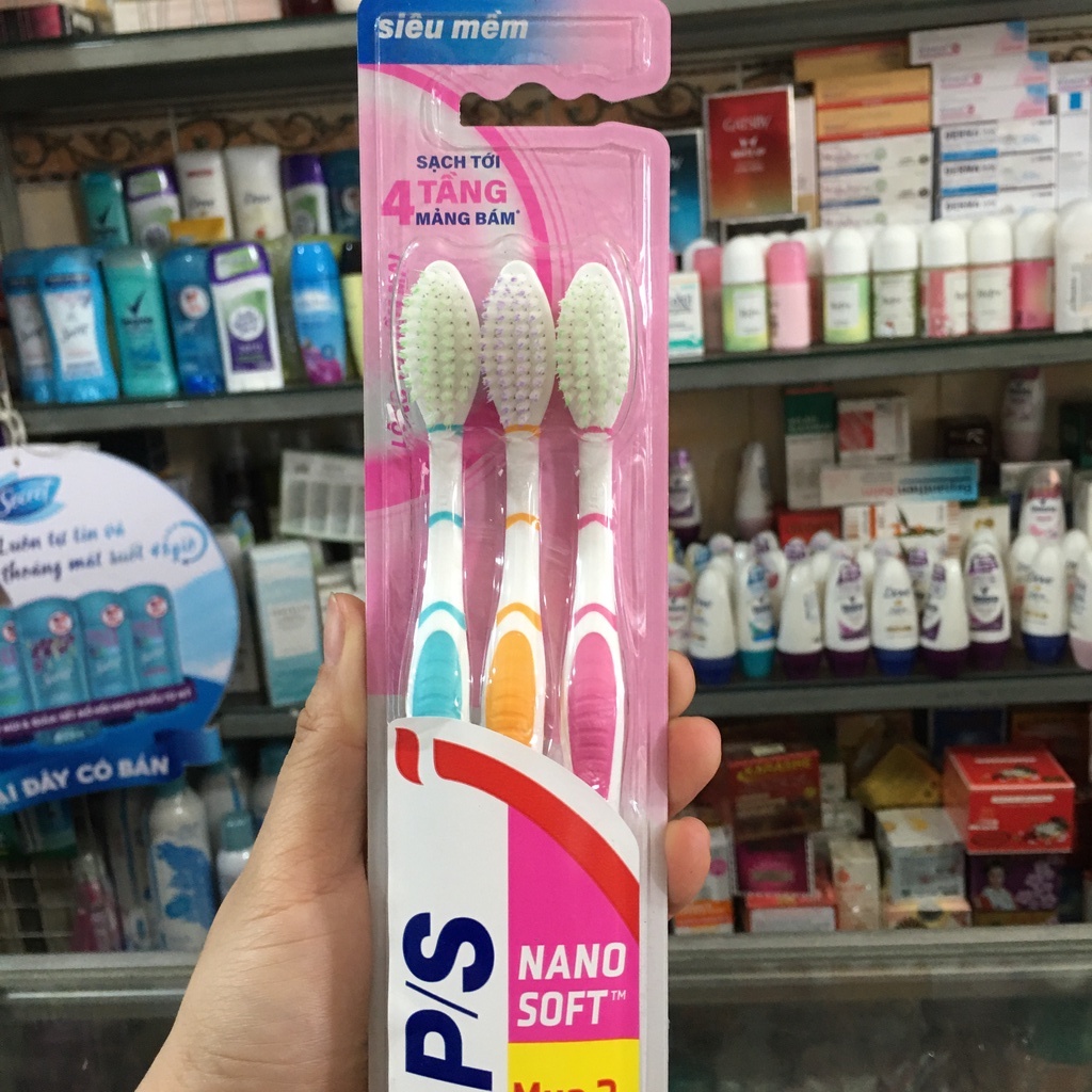 Bàn chải đánh răng P/S lông tơ mua 2 tặng 1