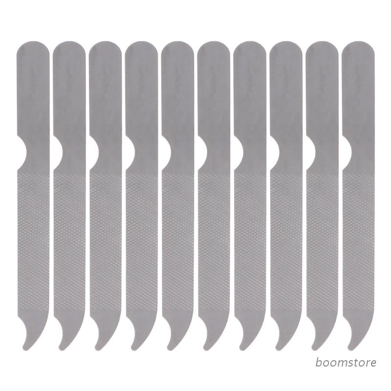 Set 10 Dụng Cụ Dũa Móng Tay Bằng Thép Không Gỉ Hai Mặt Tiện Dụng