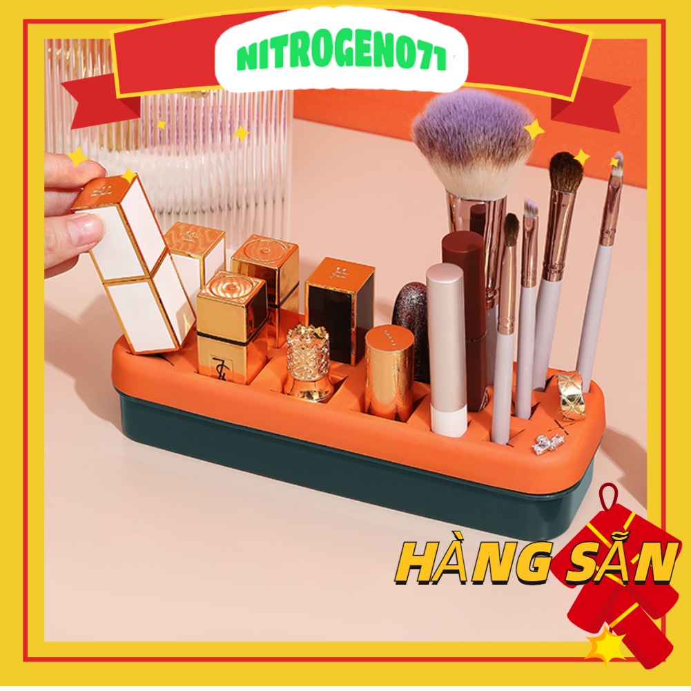 Nitrogen071 Khay đựng son 18 ngăn bằng silicon chất lượng cao