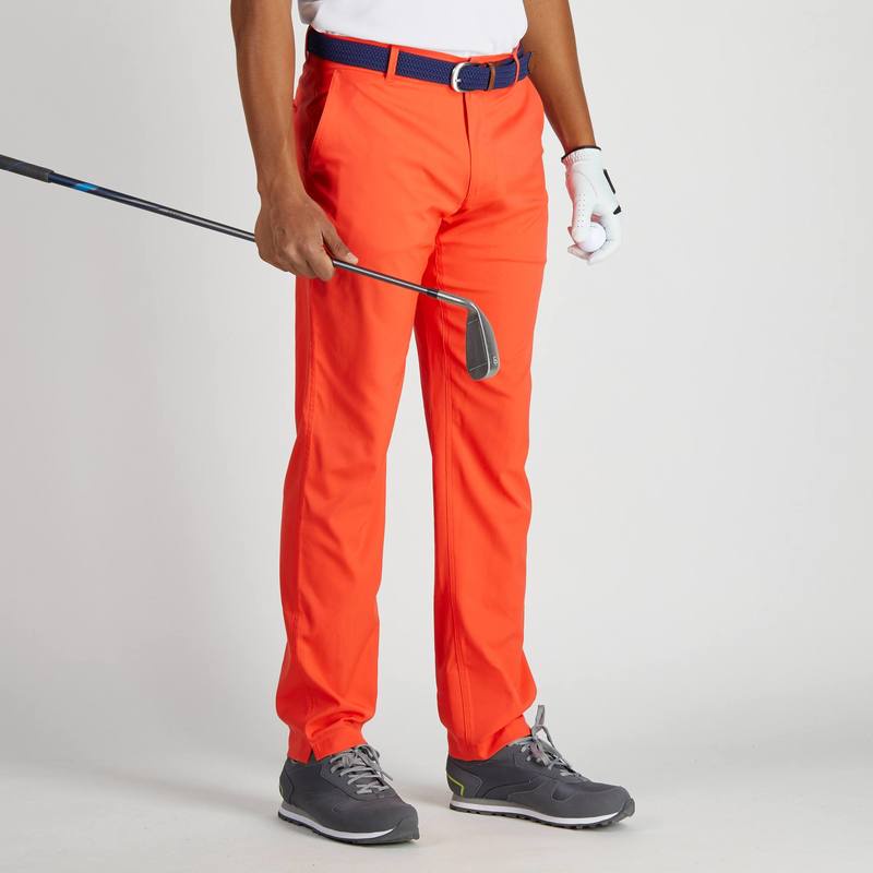 Quần dài chơi golf Decathlon INESIS trong thời tiết ấm áp cho nam đỏ size 46