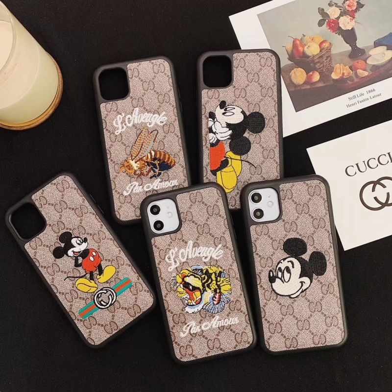 Gucci GUCCI Bao da điện thoại thêu hình hoạt hình Disney cho iPhone11