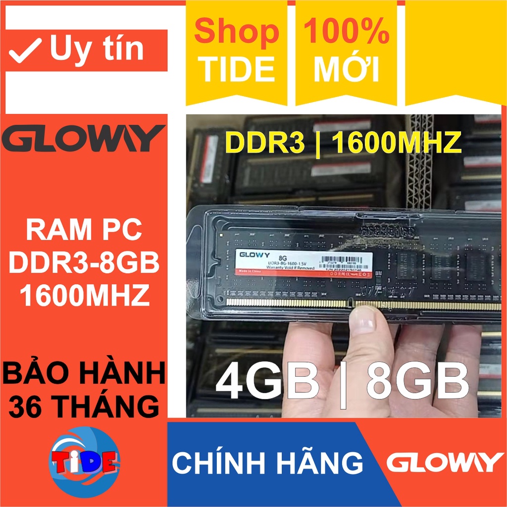Ram DDR3 | 1600MHz | 4GB và 8GB – Dùng cho PC – Chính hãng Gloway – Bảo hành 3 năm