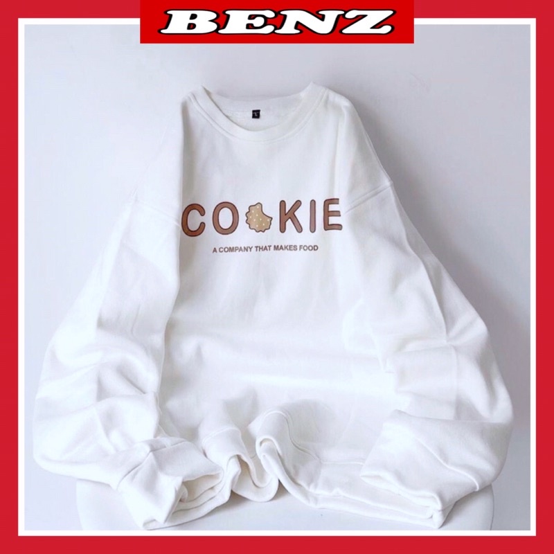 Áo nỉ sweater cookie chất nỉ ngoại đẹp mềm mịn giày dặn from rộng unisex phong cách Hàn Quốc BZ 2001