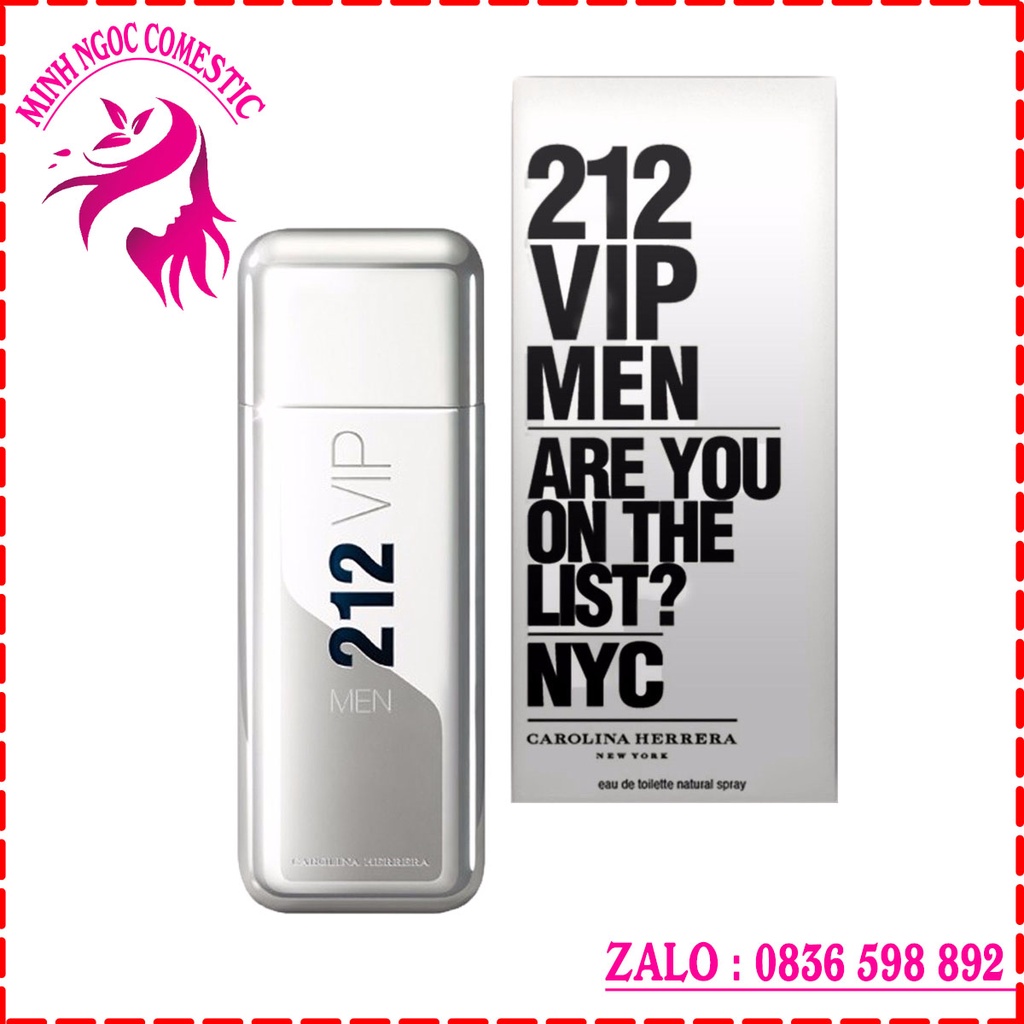 Nước Hoa Nam Carolina Herrera 212 VIP Bạc 100Ml Chai Full