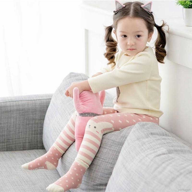 Set quần dài ôm kèm tất bằng cotton họa tiết con vật dễ thương giữ ấm cho bé yêu