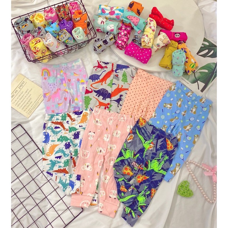 Quần dài cotton bozip cho bé (01 quần)