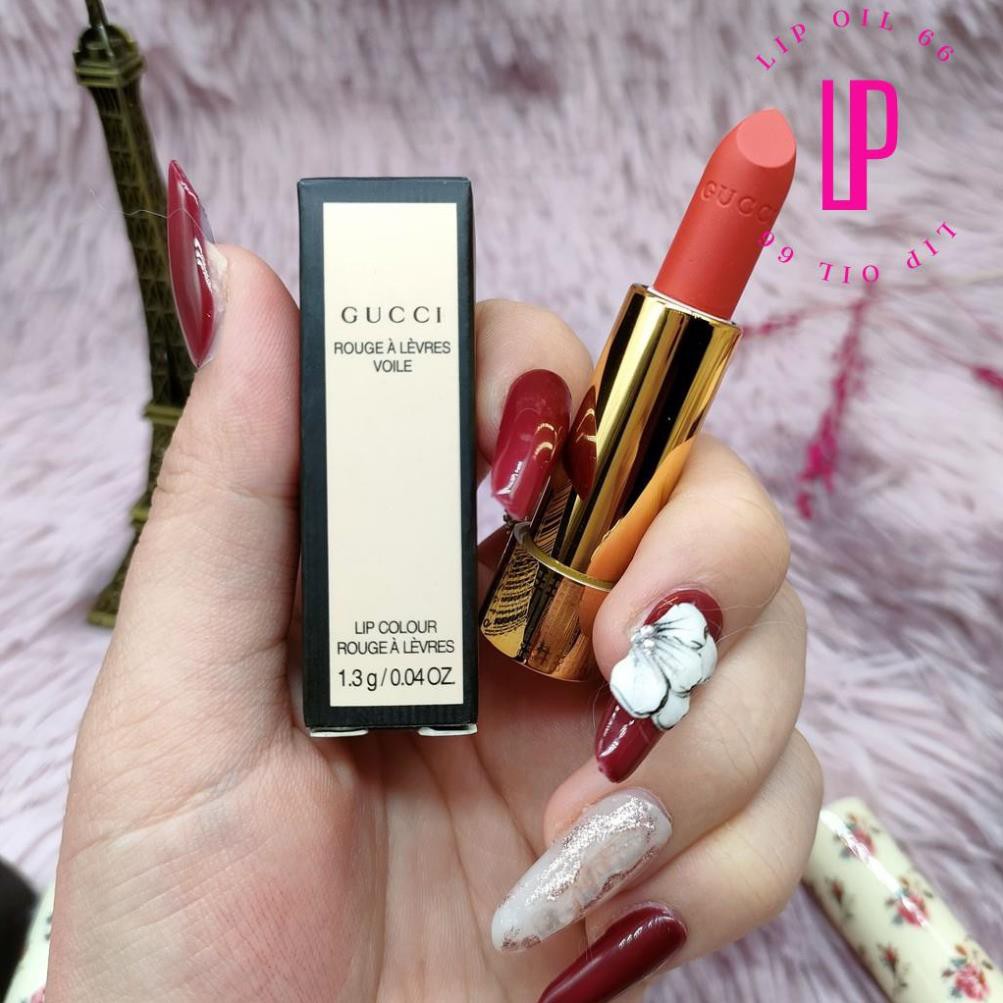 Son Gucci Rouge À Lèvres Voile Vỏ Hoa mini 1.3g đủ tone hot hit bền màu không trôi | BigBuy360 - bigbuy360.vn