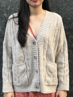 Áo len cardigan vặn thừng (có kèm ảnh thật)