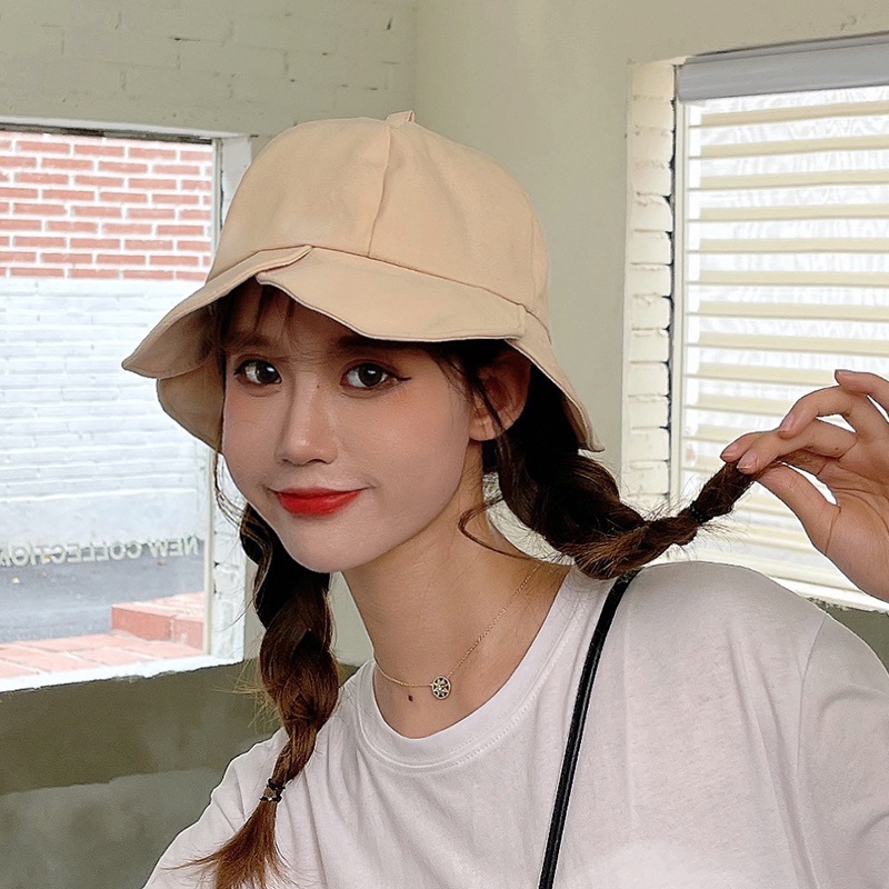 Nón Tai Bèo Chống Nắng Vành Rộng Điều Chỉnh Được Kiểu Hàn Quốc Dễ Thương Cho Nữ