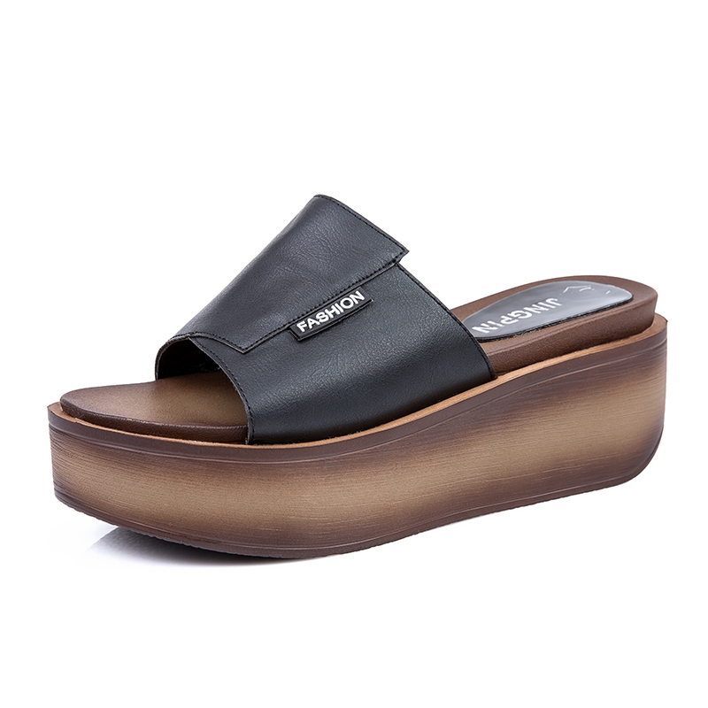 Dép Da Đế Dày Tăng Chiều Cao Thời Trang Cho Nữ | BigBuy360 - bigbuy360.vn