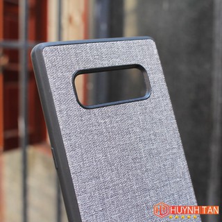 Ốp lưng Samsung Note 8 vân vải jean (Xám)