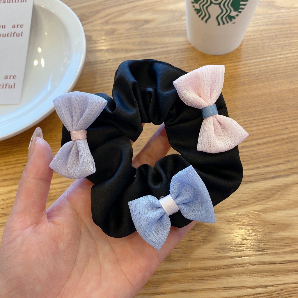 Dây Buộc Tóc Cao Su Thắt Nơ Xinh Xắn Cho Nữ
