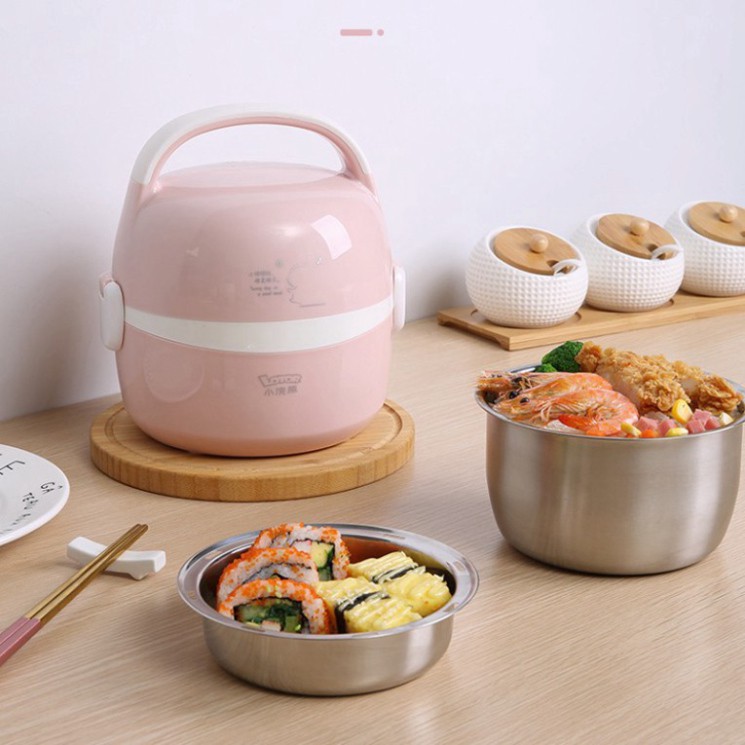 Hộp cơm cắm điện Lotor, hâm nóng giữ nhiệt Inox 304, tự ngắt bảo vệ hộp cơm_Vimart