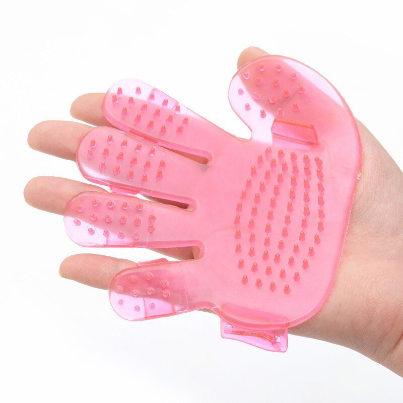 Găng bàn tay nhựa dẻo dễ dàng tắm và chải lông chó mèo 40g - Bivido Pet Shop