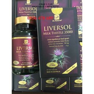 (CÓ QUÀ TẶNG) Viên uống bổ gan Liversol Milk Thistle 35000 - HÀNG CAO CẤP