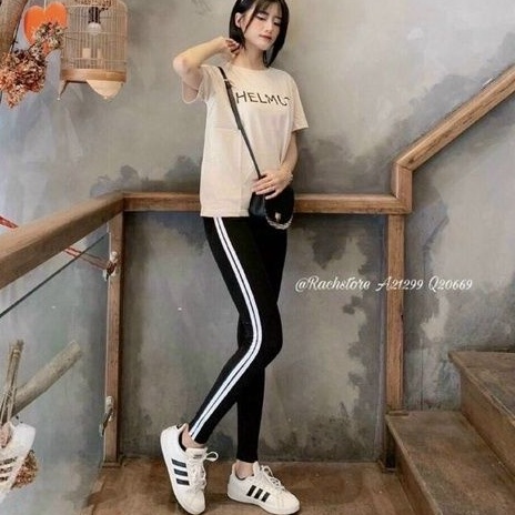 Quần legging 2 sọc cá tính thể thao🤝