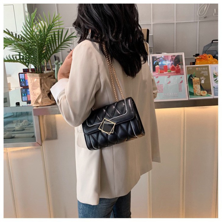 [Hàng loại 1] Túi xách nữ đeo chéo khóa gương lệch cao cấp thời trang Hàn Quốc TX24 túi đeo vai | BigBuy360 - bigbuy360.vn