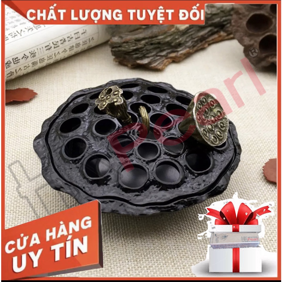 Lư Hương Hoa Sen Hợp Kim Đồng Sáng Tạo Giá Treo Đa Năng Lư Hương Cuộn Thủ Công + TẶNG Lips dưỡng môi dầu dưa nguyên chất