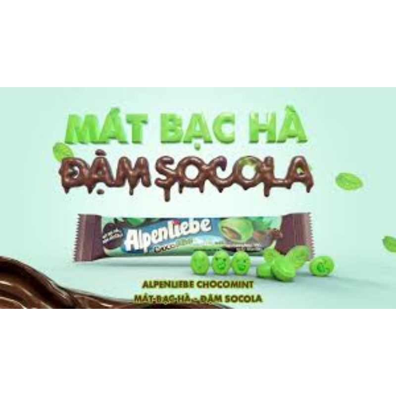 Kẹo Alpenlibe Choco mint dạng thoi