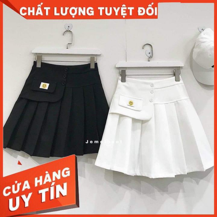 Chân Váy Tennis Xếp Ly  Chân váy mặt cười, chất tuyết mưa, khóa cạnh, size M và L