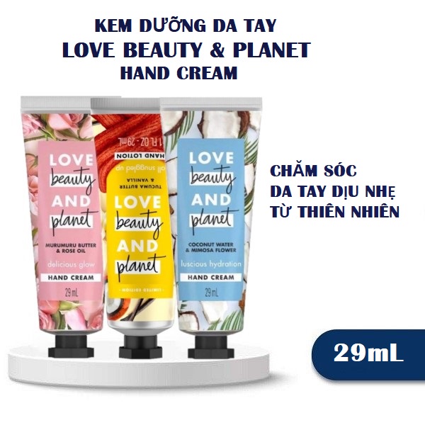 Kem dưỡng da tay Love Beauty and Planet Dừa Tươi & Hoa Mimosa Love Beauty & Planet Coconut Water & Mimosa Flower 29ml