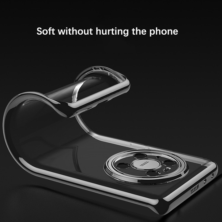 ốp điện thoại Dẻo Trong Suốt Chống Sốc Có Giá Đỡ Dành Cho Huawei Mate 40 Pro